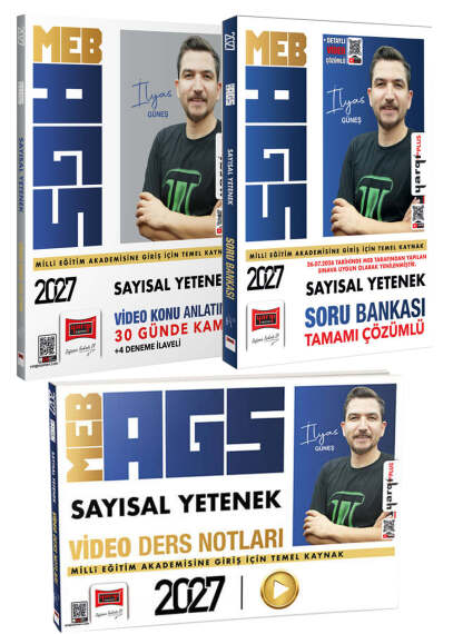Yargı Yayınları 2027 MEB AGS Öğretmen Adayları İçin Sayısal Yetenek Soru Konu Video Ders Notları Seti - 1