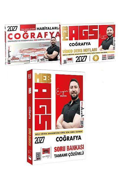 Yargı Yayınları 2027 MEB AGS Coğrafya Soru Bankası - Video Ders Notları - Haritalarla Coğrafya Seti - 1