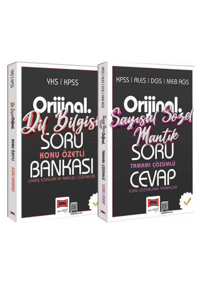 Yargı Yayınları 2027 KPSS ALES DGS YKS MEB AGS Orijinal Sayısa Sözel Mantık - Dil Bilgisi Seti - 1
