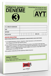 Yargı Yayınları - Yargı Yayınları AYT Türkiye Geneli Deneme 3