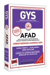 Yargı Yayınları - Yargı Yayınları GYS AFAD Anbar Memuru Kadrosu İçin Konu Özetli Çıkmış ve Çıkması Muhtemel Sorular