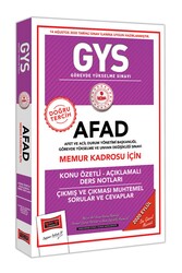 Yargı Yayınları - Yargı Yayınları GYS AFAD Memur Kadrosu İçin Konu Özetli Çıkmış ve Çıkması Muhtemel Sorular