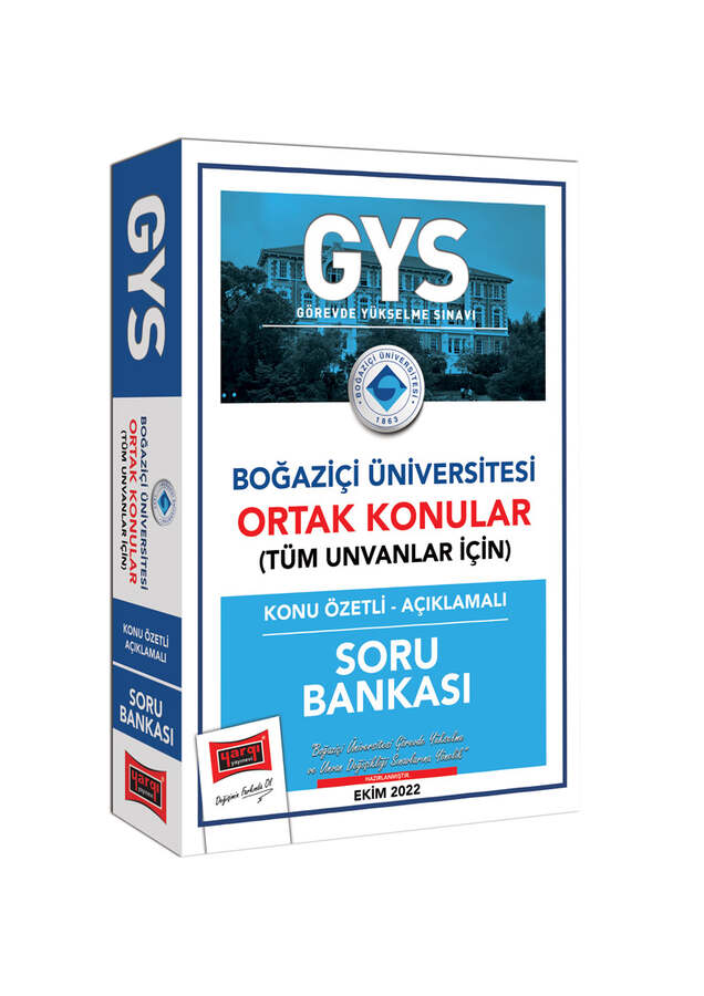 Yargı Yayınları GYS Boğaziçi Üniversitesi Görevde Yükselme ve Unvan Değişikliğine Yönelik Ortak Konular (Tüm Unvanlar İçin) Konu Özetli Açıklamalaı Soru Bankası