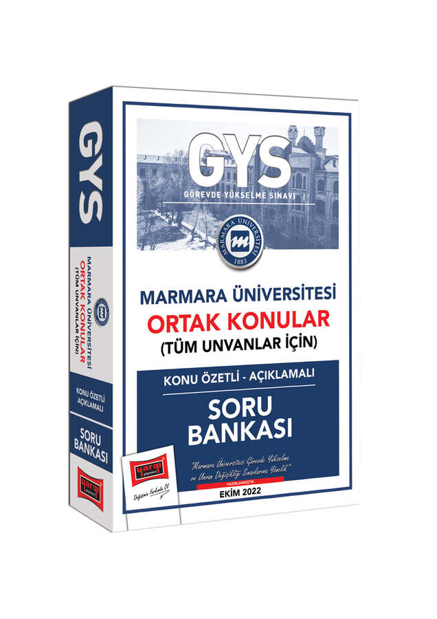 Yargı Yayınları GYS Marmara Üniversitesi Görevde Yükselme ve Unvan Değişikliğine Yönelik Ortak Konular (Tüm Unvanlar İçin) Konu Özetli Açıklamalı Soru Bankası