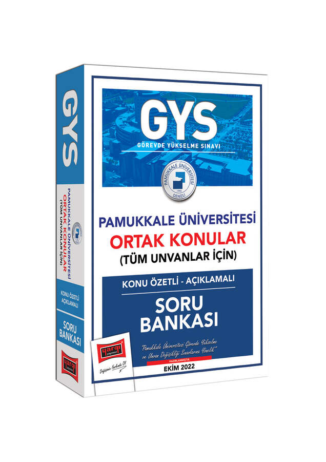 Yargı Yayınları GYS Pamukkale Üniversitesi Ortak Konular (Tüm Unvanlar İçin) Konu Özetli Açıklamalı Soru Bankası