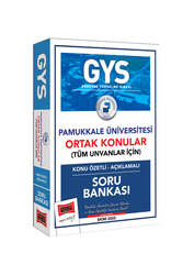 Yargı Yayınları - Yargı Yayınları GYS Pamukkale Üniversitesi Ortak Konular (Tüm Unvanlar İçin) Konu Özetli Açıklamalı Soru Bankası