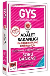Yargı Yayınları - Yargı Yayınları GYS T.C. Adalet Bakanlığı İdari İşler Müdürü Kadrosu İçin Açıklamalı Soru Bankası