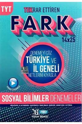 Yayın Denizi Yayınları TYT Sosyal Bilimler Fark 14x25 Tekrar Ettiren Denemeleri - 1