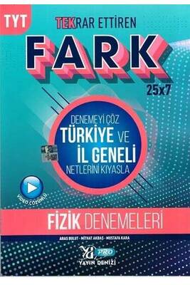 Yayın Denizi Yayınları TYT Fizik Fark 25x7 Tekrar Ettiren Denemeleri - 1