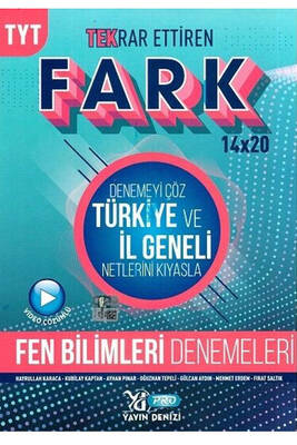 Yayın Denizi Yayınları TYT Fen Bilimleri Fark 14x20 Tekrar Ettiren Denemeleri - 1