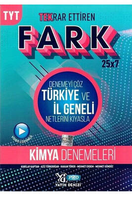 Yayın Denizi Yayınları TYT Kimya Fark 25x7 Tekrar Ettiren Denemeleri - 1