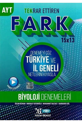 Yayın Denizi Yayınları AYT Biyoloji Fark 15x13 Tekrar Ettiren Denemeleri - 1