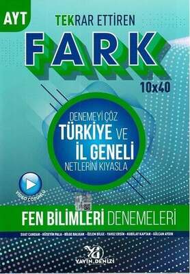 Yayın Denizi Pro YKS AYT Fen Bilimleri Tekrar Ettiren Fark 10x40 Deneme Video Çözümlü - 1