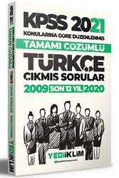 Yediiklim Yayınları - Yediiklim Yayınları 2021 KPSS Türkçe Konularına Göre Tamamı Çözümlü Çıkmış Sorular