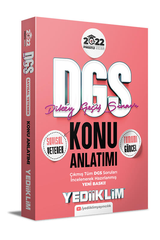 Yediiklim Yayınları 2022 DGS Sayısal Yetenek Konu Anlatımı