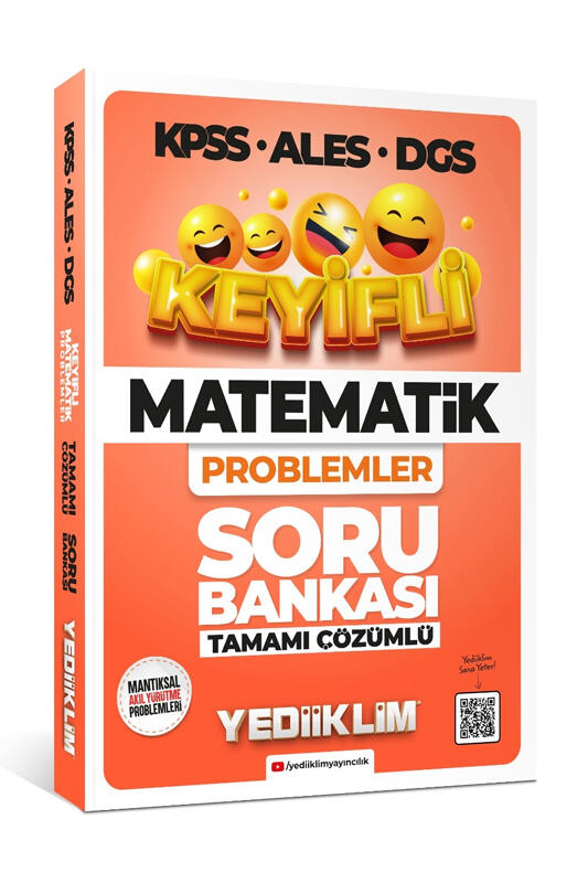 Yediiklim Yayınları 2022 KPSS ALES DGS Keyifli Matematik Problemler Tamamı Çözümlü Soru Bankası