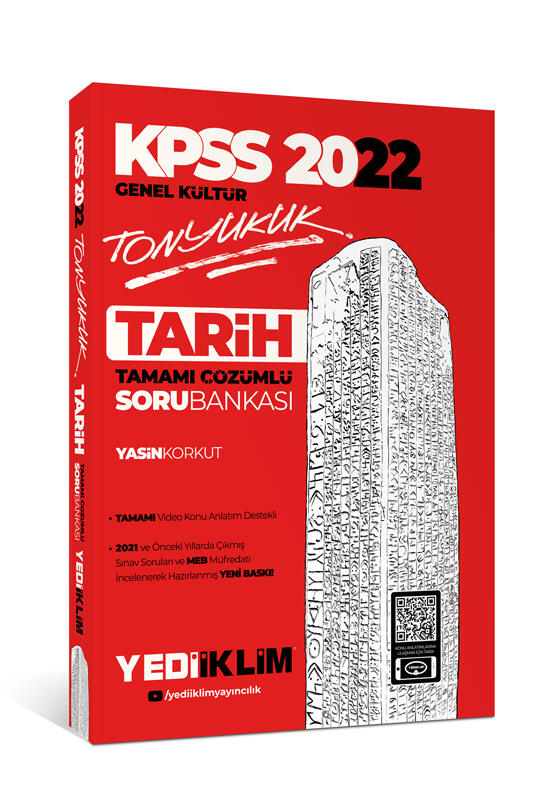Yediiklim Yayınları 2022 KPSS Genel Kültür Tonyukuk Tarih Tamamı Çözümlü Soru Bankası