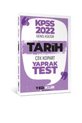 Yediiklim Yayınları - Yediiklim Yayınları 2022 KPSS Lisans Genel Kültür Tarih Çek Kopart Yaprak Test