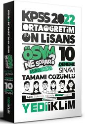 Yediiklim Yayınları - Yediiklim Yayınları 2022 KPSS Ortaöğretim Ön Lisans GY-GK Tamamı Çözümlü 10 Fasikül Deneme Sınavı