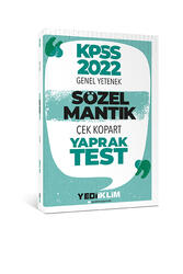 Yediiklim Yayınları - Yediiklim Yayınları 2022 KPSS Sözel Mantık Çek Kopart Yaprak Test