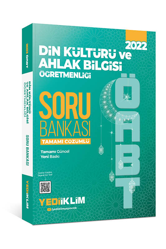 Yediiklim Yayınları 2022 ÖABT Din Kültürü ve Ahlak Bilgisi Öğretmenliği Tamamı Çözümlü Soru Bankası