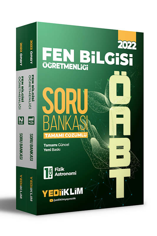 Yediiklim Yayınları 2022 ÖABT Fen Bilgisi Öğretmenliği Tamamı Çözümlü Soru Bankası 2 Cilt