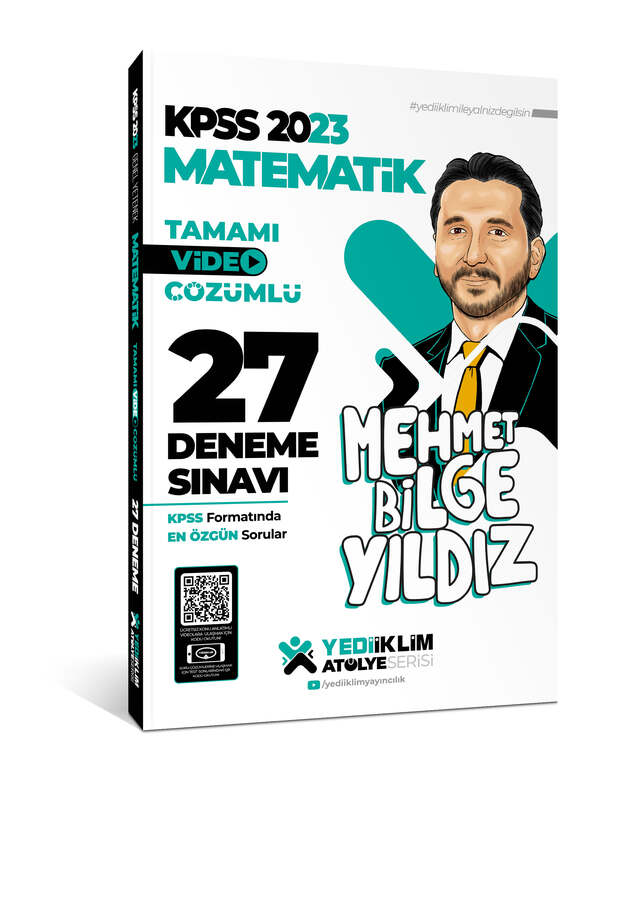 Yediiklim Yayınları 2023 KPSS Atölye Serisi Matematik Tamamı Video Çözümlü 27 Deneme Sınavı