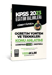 Yediiklim Yayınları - Yediiklim Yayınları 2023 KPSS Eğitim Bilimleri Öğretim Yöntem ve Teknikleri Video Destekli Konu Anlatımı