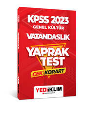 Yediiklim Yayınları - Yediiklim Yayınları 2023 KPSS Genel Kültür Vatandaşlık Çek Kopart Yaprak Test