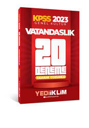 Yediiklim Yayınları - Yediiklim Yayınları 2023 KPSS Genel Kültür Vatandaşlık Tamamı Çözümlü 20 Deneme