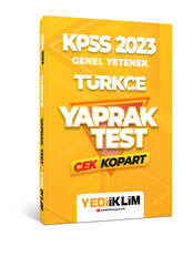 Yediiklim Yayınları - Yediiklim Yayınları 2023 KPSS Genel Yetenek Türkçe Çek Kopart Yaprak Test