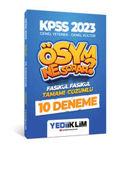 Yediiklim Yayınları - Yediiklim Yayınları 2023 KPSS GY-GK Ösym Ne Sorar Tamamı Çözümlü 10 Fasikül Deneme