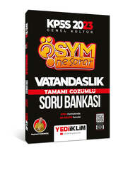 Yediiklim Yayınları - Yediiklim Yayınları 2023 KPSS Ösym Ne Sorar Vatandaşlık Tamamı Çözümlü Soru Bankası
