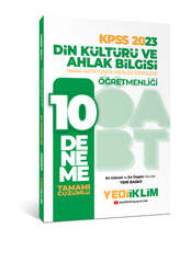 Yediiklim Yayınları - Yediiklim Yayınları 2023 ÖABT Din Kültürü ve Ahlak Bilgisi Öğretmenliği Tamamı Çözümlü 10 Deneme