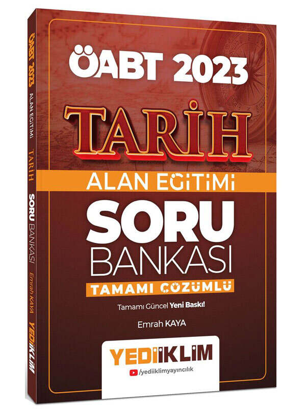 Yediiklim Yayınları 2023 ÖABT Tarih Alan Eğitimi Tamamı Çözümlü Soru Bankası