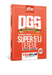 Yediiklim Yayınları - Yediiklim Yayınları 2023 Prestij Serisi Dgs Tamamı Çözümlü Süper 5 Deneme