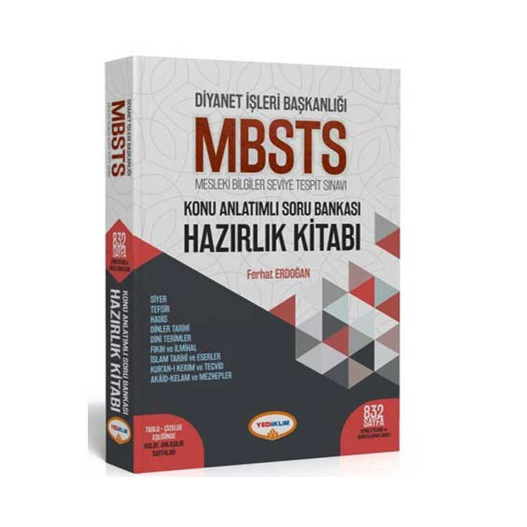 Yediiklim Yayınları Diyanet İşleri Başkanlığı MBSTS Konu Anlatımlı Soru Bankası Hazırlık Kitabı