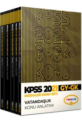 Yediiklim Yayınları KPSS 2021 Genel Yetenek Genel Kültür Konu Anlatımlı Modüler Set - 1