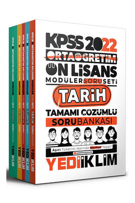 Yediiklim Yayınları 2022 KPSS Ortaöğretim Ön Lisans GY GK Tamamı Çözümlü Modüler Soru Bankası Seti - 1