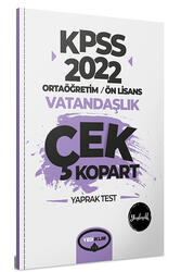 Yediiklim Yayınları - Yediiklim Yayınları 2022 KPSS Ortaöğretim Ön Lisans Genel Kültür Vatandaşlık Çek Kopart Yaprak Test