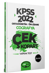 Yediiklim Yayınları - Yediiklim Yayınları 2022 KPSS Ortaöğretim Ön Lisans Genel Kültür Coğrafya Çek Kopart Yaprak Test
