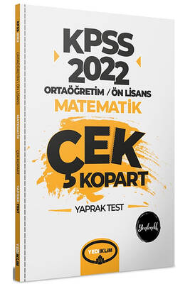 Yediiklim Yayınları 2022 KPSS Ortaöğretim Ön Lisans Genel Yetenek Matematik Çek Kopart Yaprak Test - 1