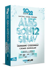 Yediiklim Yayınları - Yediiklim Yayınları 2022 Ales Sayısal-Sözel Yetenek Tamamı Çözümlü Son 12 Sınav Çıkmış Sorular