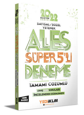 Yediiklim Yayınları 2022 Master Serisi ALES Sayısal- Sözel Yetenek Tamamı Çözümlü Süper 5'li Deneme - 1