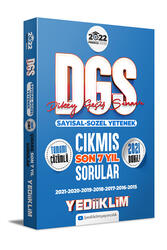 Yediiklim Yayınları - Yediiklim Yayınları 2022 Prestij Serisi DGS Tamamı Çözümlü Son 7 Yıl Çıkmış Sorular