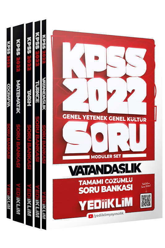 Yediiklim Yayınları 2022 KPSS GY GK Tamamı Çözümlü Modüler Soru Bankası