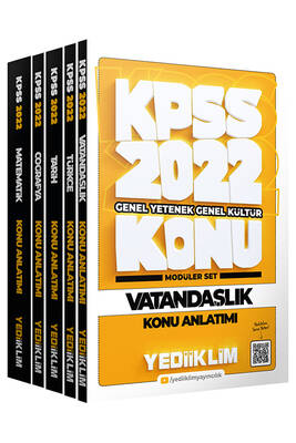 Yediiklim Yayınları 2022 KPSS Genel Yetenek Genel Kültür Konu Anlatımlı Modüler Set - 1