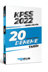 Yediiklim Yayınları - Yediiklim Yayınları 2022 KPSS Genel Kültür Tarih Tamamı Çözümlü 20 Deneme Sınavı