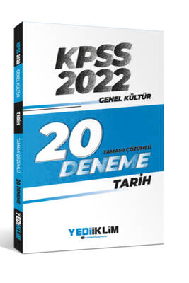 Yediiklim Yayınları 2022 KPSS Genel Kültür Tarih Tamamı Çözümlü 20 Deneme Sınavı - 1
