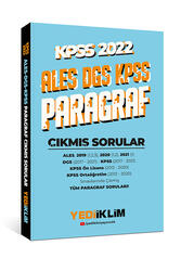 Yediiklim Yayınları - Yediiklim Yayınları 2022 KPSS ALES DGS Paragraf Çıkmış Sorular